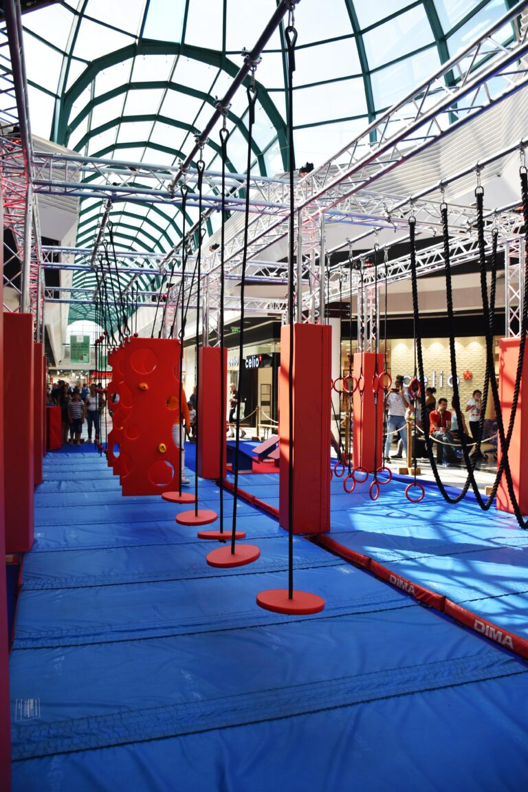 Parcours ninja Ninj’Aventure : l’obstacle des disques
