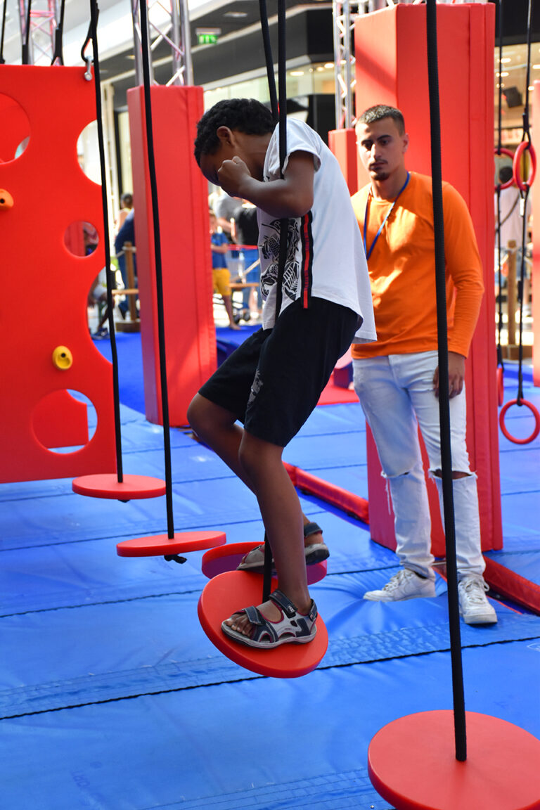 Location de parcours ninja pour centres commerciaux